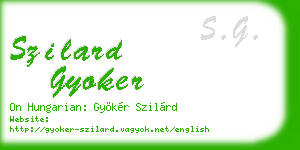 szilard gyoker business card